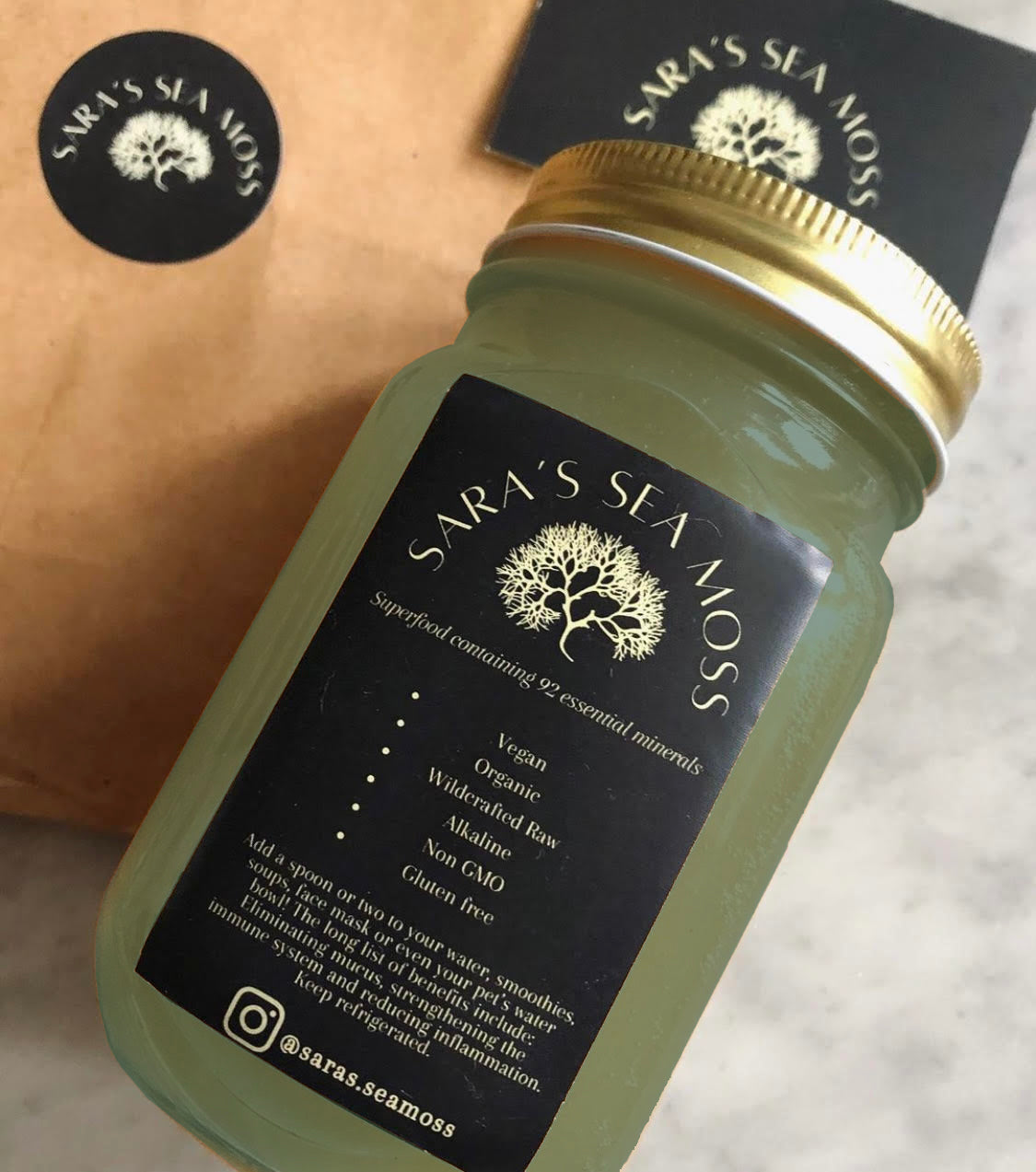 Sara's Sea Moss Organic Moringa Sea Moss Gel – Sara's Sea Moss Inc.