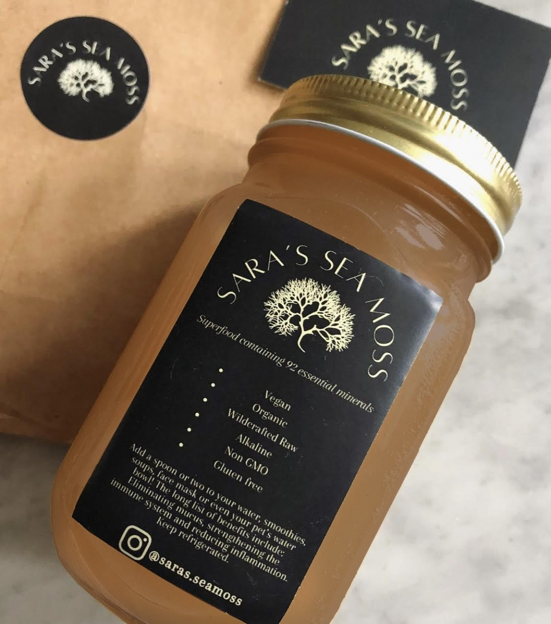 Gel de mousse de mer au sirop d'érable biologique et à la cannelle